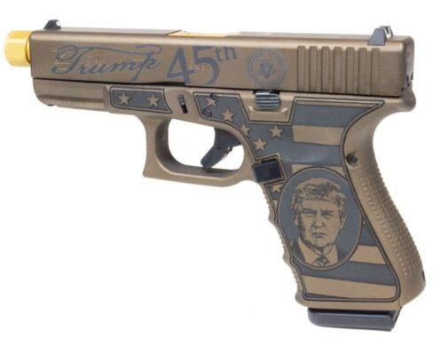 GLOCK 19 GEN 4 TRUMP BRONZE 9MM 4-INCH TINI THREADED BARREL 15-ROUNDS FIXED SIGHTS USA MADE