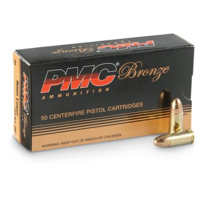 PMC Bronze 9mm, 115 Grain FMJ, 1000 Round Case 9A