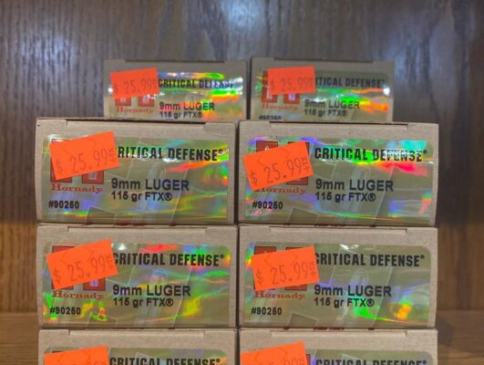 HORNADY 115gr FTX 50rd 9mm